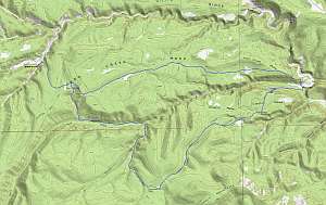 Gila Willow topographic trail map at 1:24,000 scale