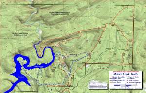 McGee Creek topographic trail map at 1:24:000 scale.