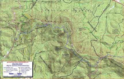 Ouachita Trail Map 01 Talimena SP-Deadman Gap.