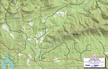 Ouachita Trail Map 19 Highway 298.