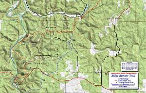 Ridge Runner South topographic trail map at 1:24,000 scale